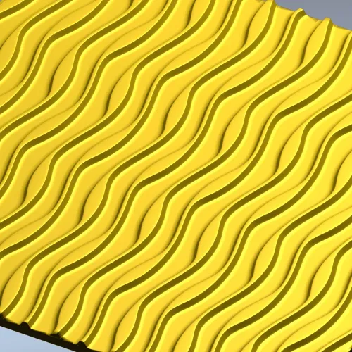 Wave Panel - seamless wavy relief STL for CNC