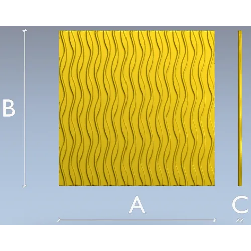 Wave Panel - seamless wavy relief STL for CNC