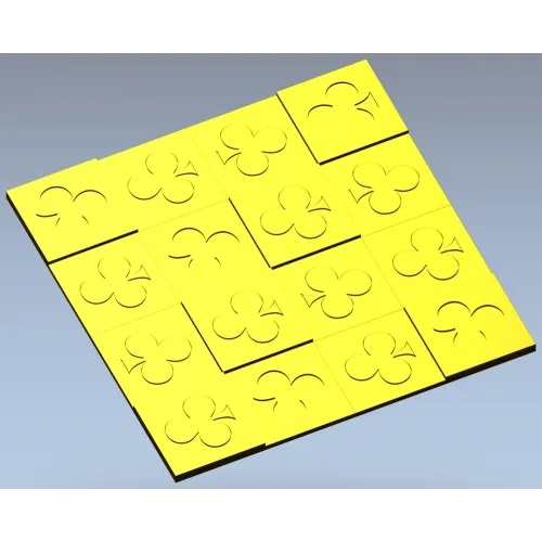 Клеверная Мозаика - 3D панель STL для ЧПУ