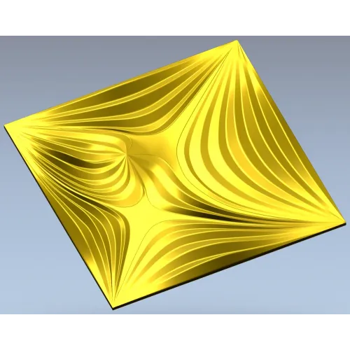 Radiant Wave Square Panel STL for CNC