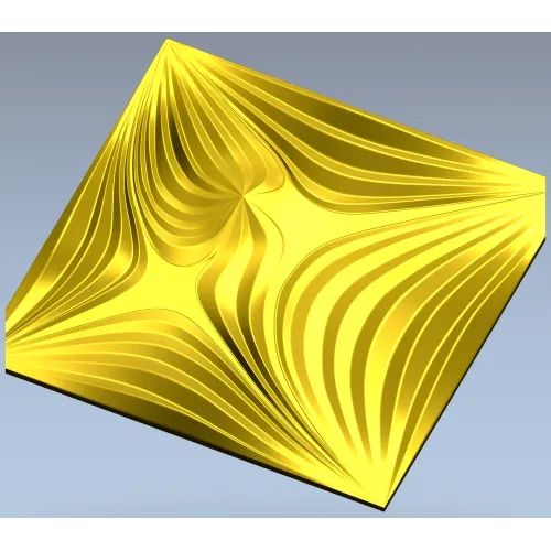 Radiant Wave Square Panel STL for CNC