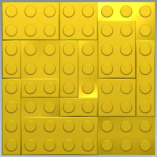 Stud Mosaic Relief Panel STL for CNC