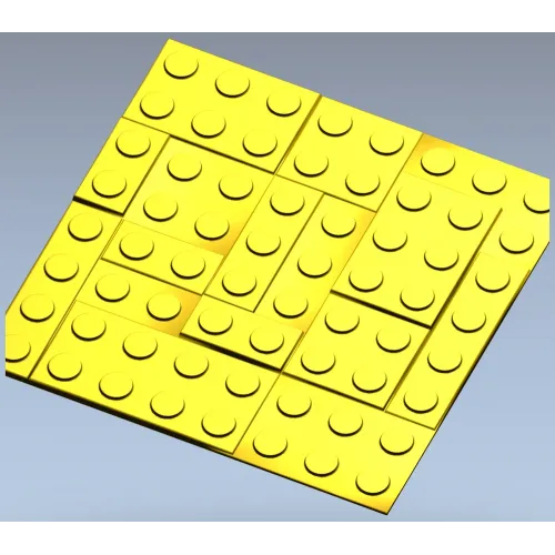 Stud Mosaic Relief Panel STL for CNC