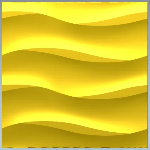 Undulating Wave Decorative Panel STL