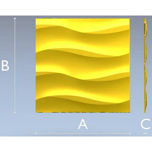 Undulating Wave Decorative Panel STL