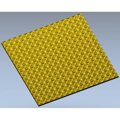 Star-Flower Relief Panel STL for CNC