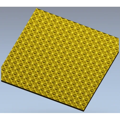 Star-Flower Relief Panel STL for CNC