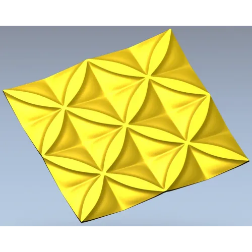 Квадратная 3D панель "Лотос-модуль" - stl для ЧПУ