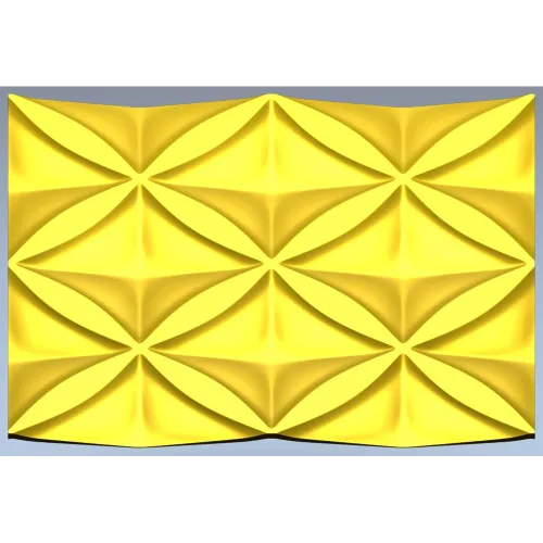 Квадратная 3D панель "Лотос-модуль" - stl для ЧПУ