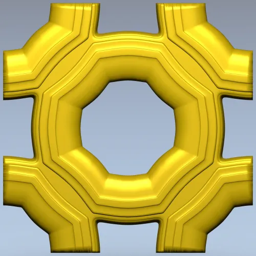 Helios Rosette - high-relief STL 3D model for CNC carving