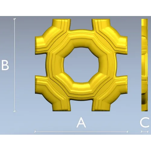 Helios Rosette - high-relief STL 3D model for CNC carving