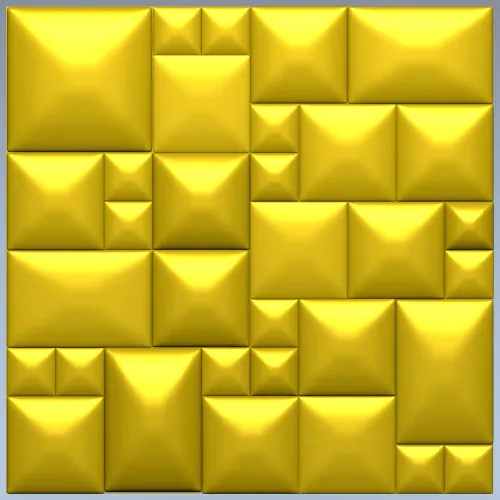 Quilted Cube Panel - 3D STL relief for CNC