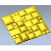 Quilted Cube Panel - 3D STL relief for CNC
