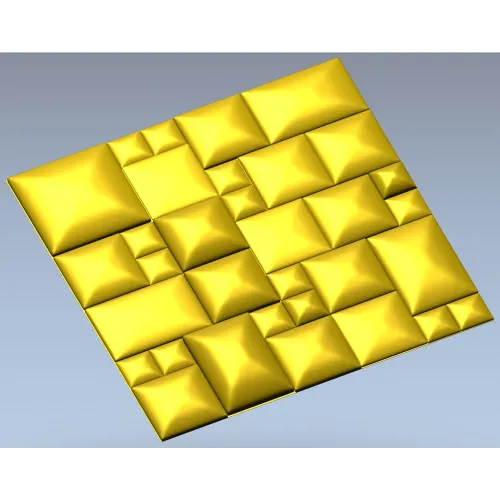 Quilted Cube Panel - 3D STL relief for CNC