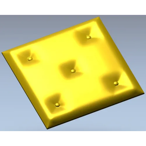 Квадратная пуговчатая панель - stl 3D модель для ЧПУ