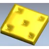 Квадратная пуговчатая панель - stl 3D модель для ЧПУ
