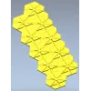 HexaFlora decorative hex panel - STL 3D model for CNC