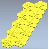 HexaFlora decorative hex panel - STL 3D model for CNC