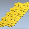 HexaFlora decorative hex panel - STL 3D model for CNC