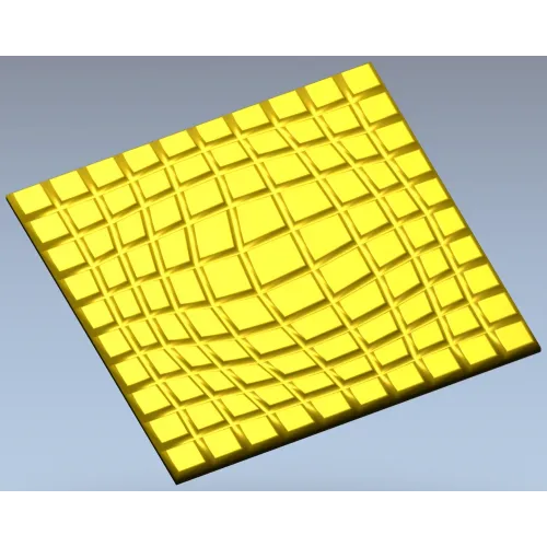 Рельефная панель "Квадро-волна" - 3D STL для ЧПУ