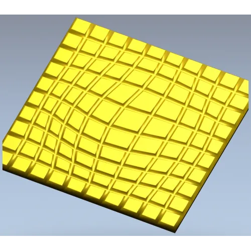 Рельефная панель "Квадро-волна" - 3D STL для ЧПУ