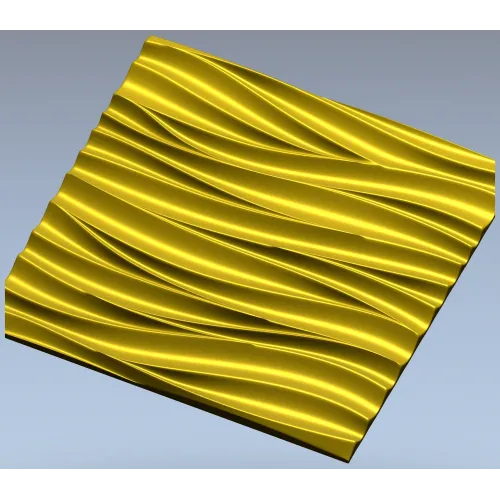 Waveflow Relief - decorative panel 3D model (STL) for CNC