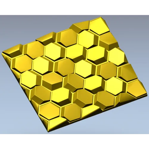 Hexagonal Honeycomb Relief Panel - STL 3D Model for CNC