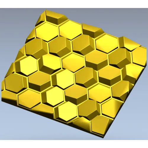 Hexagonal Honeycomb Relief Panel - STL 3D Model for CNC
