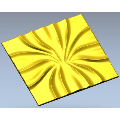 Radiant Bloom decorative panel - STL 3D model for CNC milling