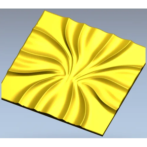Radiant Bloom decorative panel - STL 3D model for CNC milling