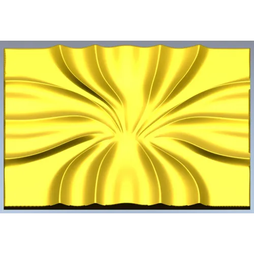 Radiant Bloom decorative panel - STL 3D model for CNC milling