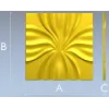 Radiant Bloom decorative panel - STL 3D model for CNC milling