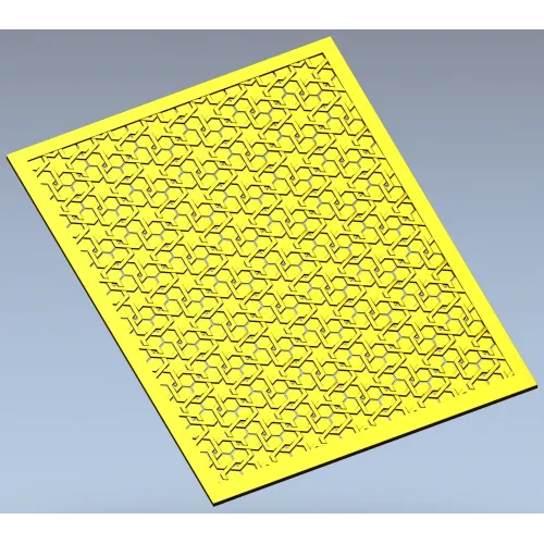 Isometric Cube Lattice Panel - STL 3D model for CNC router