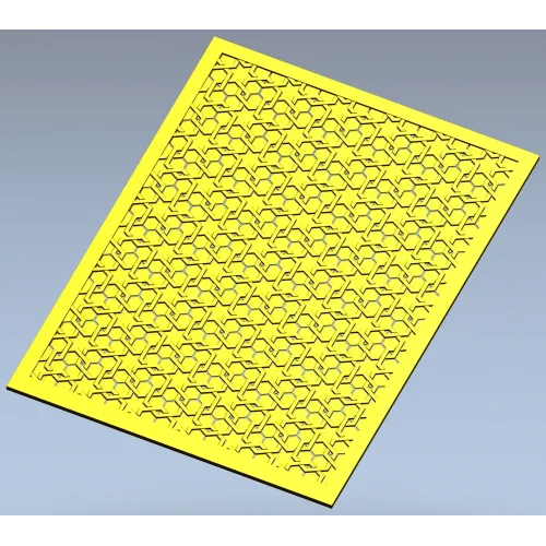 Isometric Cube Lattice Panel - STL 3D model for CNC router