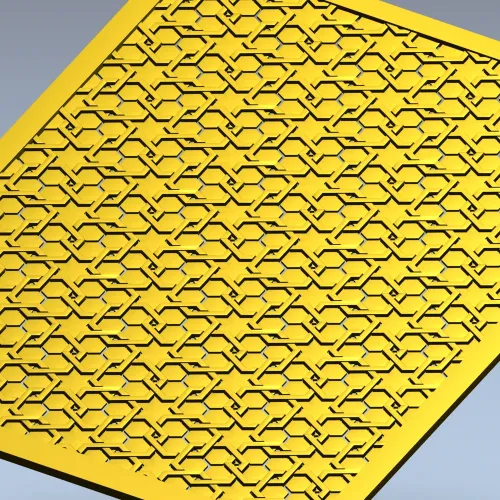 Isometric Cube Lattice Panel - STL 3D model for CNC router
