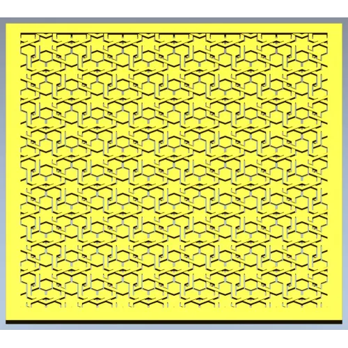 Isometric Cube Lattice Panel - STL 3D model for CNC router