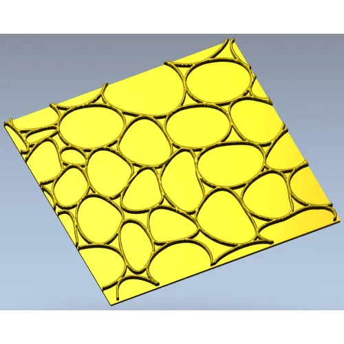 Мозаика гладкой гальки - 3D панель STL для ЧПУ