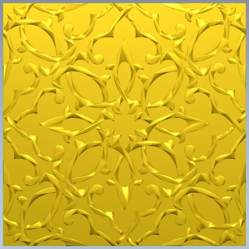 Arabesque Rosette Relief Panel - STL model for CNC