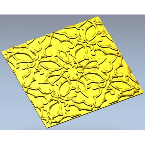 Arabesque Rosette Relief Panel - STL model for CNC