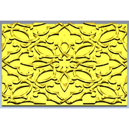 Arabesque Rosette Relief Panel - STL model for CNC