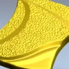 Aurelia Wave Segment - STL 3D model for CNC decorative panel
