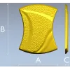Aurelia Wave Segment - STL 3D model for CNC decorative panel