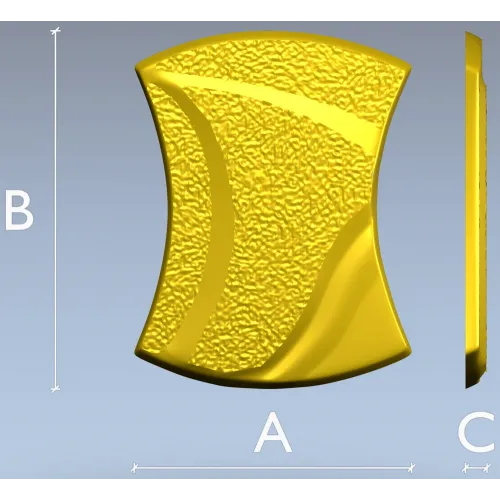 Aurelia Wave Segment - STL 3D model for CNC decorative panel