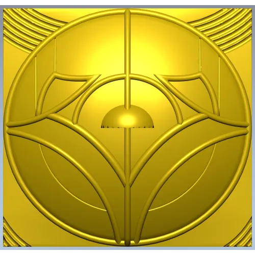 Tulip Medallion Panel STL for CNC milling