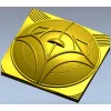 Tulip Medallion Panel STL for CNC milling
