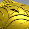 Tulip Medallion Panel STL for CNC milling