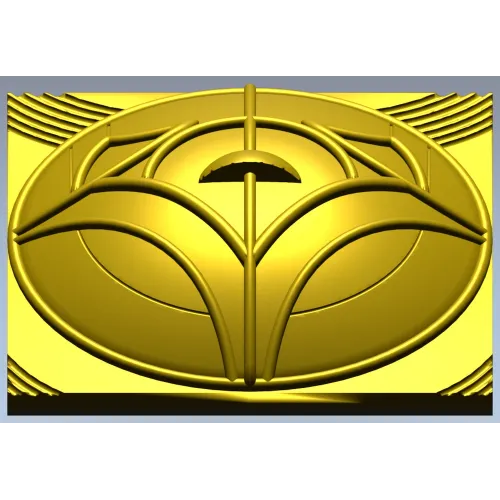 Tulip Medallion Panel STL for CNC milling