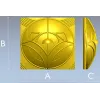Tulip Medallion Panel STL for CNC milling