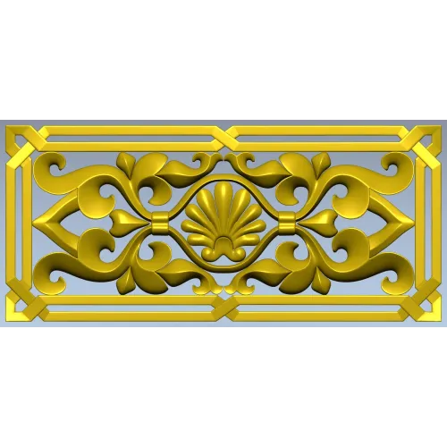 Seashell Acanthus Decorative Panel STL for CNC
