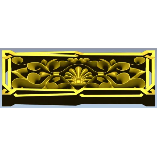 Seashell Acanthus Decorative Panel STL for CNC